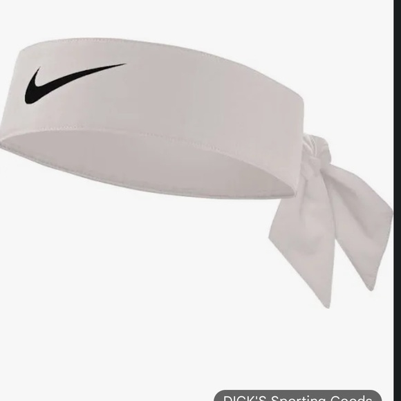 Nike Dri-Fit White Tie Headband/ Sweat band - Picture 4 of 4
